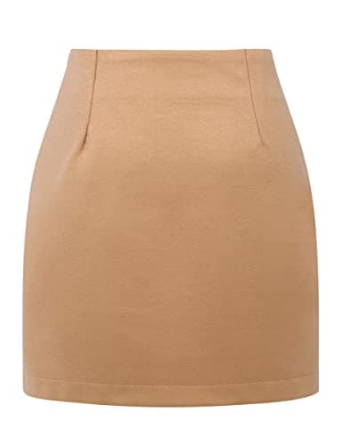 High Waist Plaid Bodycon Pencil Skirt