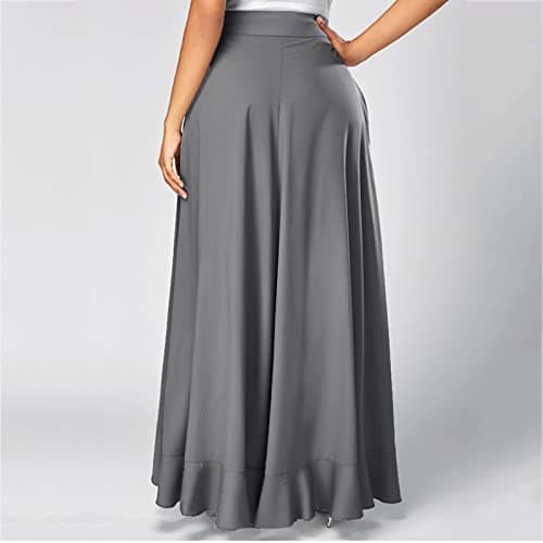 Women's High Waisted Ruffle Palazzo Pants