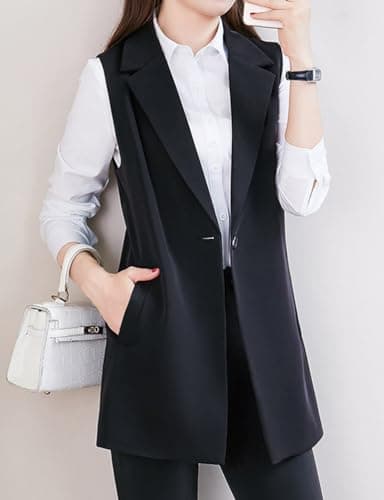 Fashion Sleeveless Blazer Vest Women's Suit Top