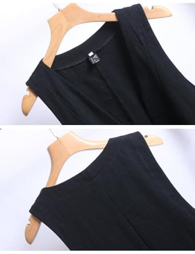 Sleeveless Linen Vest Tops for Women