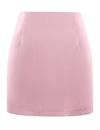 Satin Mini Skirts for Trendy Women — Pink