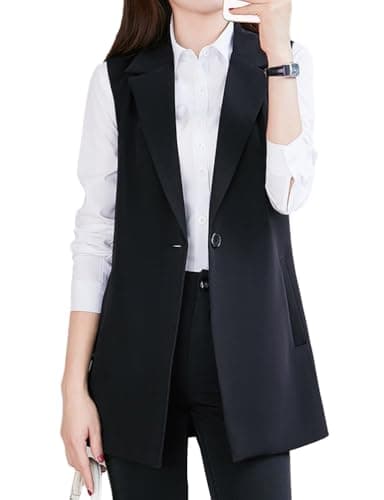 Fashion Sleeveless Blazer Vest Women's Suit Top