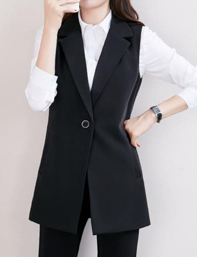 Fashion Sleeveless Blazer Vest Women's Suit Top