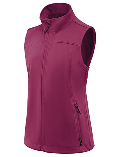 Lightweight Women's Vest with Zipper Pockets for Running, Hiking, Golf — Rouge