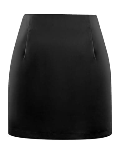 Satin Mini Skirts for Trendy Women — Black