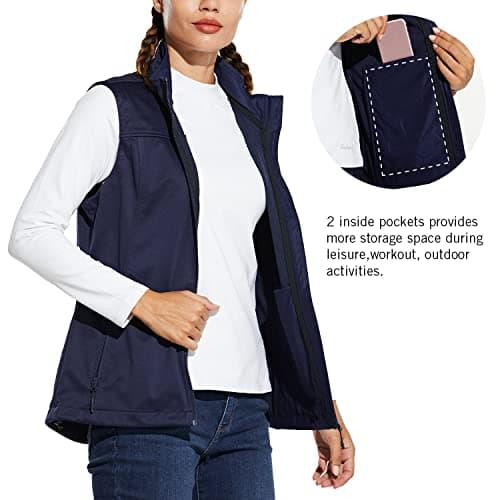 Lightweight Women's Vest with Zipper Pockets for Running, Hiking, Golf