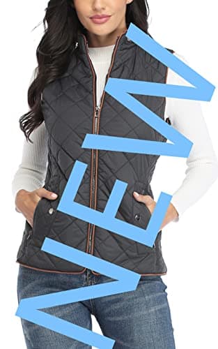 MISS MOLY Women's Lightweight Quilted Vest — #2-dark Grey