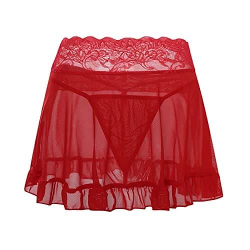Women's Mesh Mini Skirt with Panties