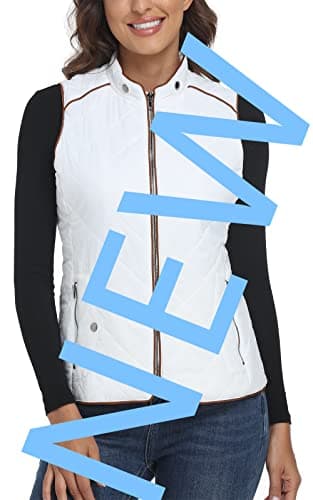 MISS MOLY Women's Lightweight Quilted Vest — #2-beige