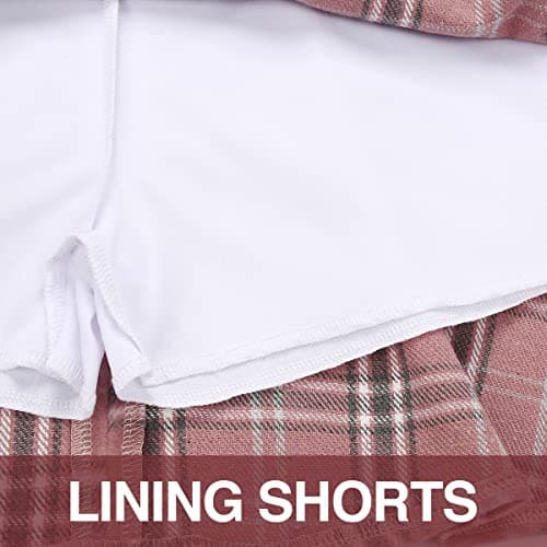 High Waist Lace Up Aline Pleated Wool Gothic Mini Plaid Skirts