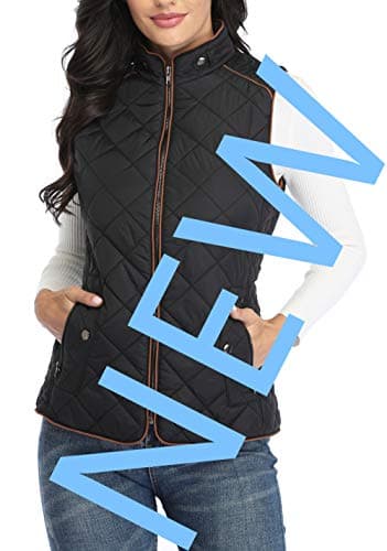 MISS MOLY Women's Lightweight Quilted Vest — #2-black