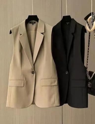Sleeveless Blazer Jacket for Women