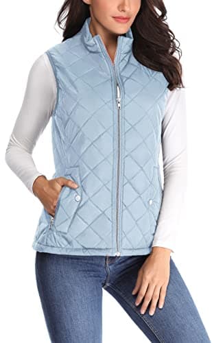 MISS MOLY Women's Lightweight Quilted Vest — #1-sky Blue