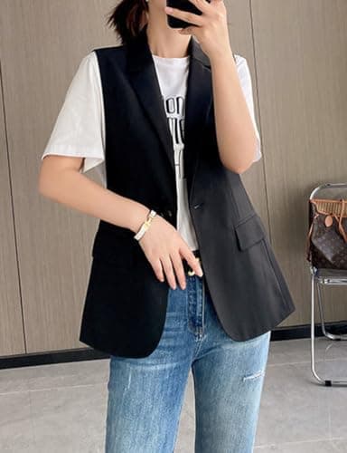 Sleeveless Blazer Jacket for Women