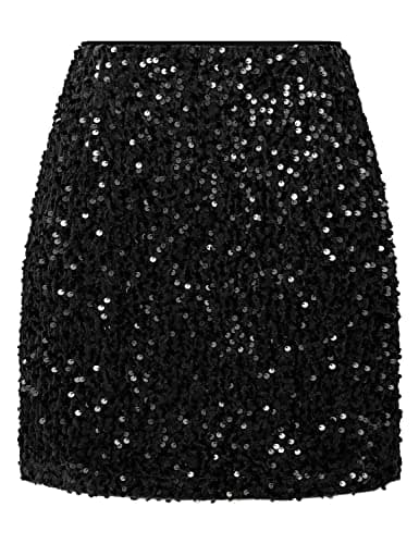Sequin Mini Skirt for Women Trendy 2023 — Black