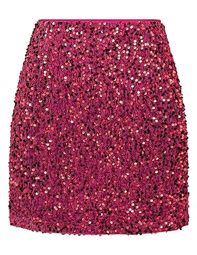 Sequin Mini Skirt for Women Trendy 2023 — Rose