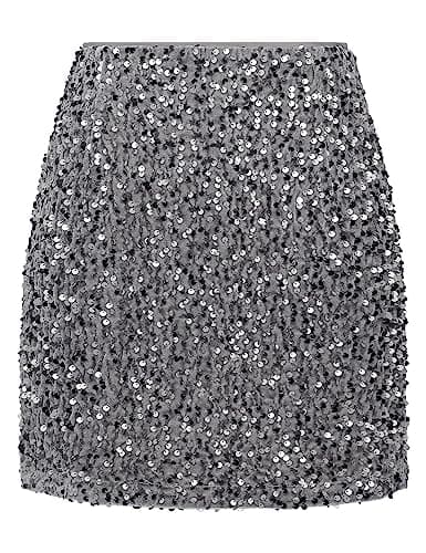 Sequin Mini Skirt for Women Trendy 2023 — Grey